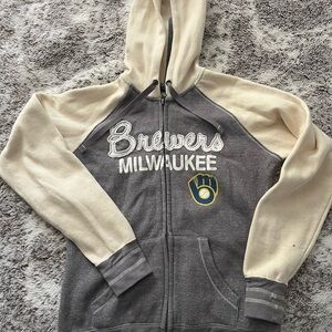 Brewers Milwaukee Gray and Cream Hoodie